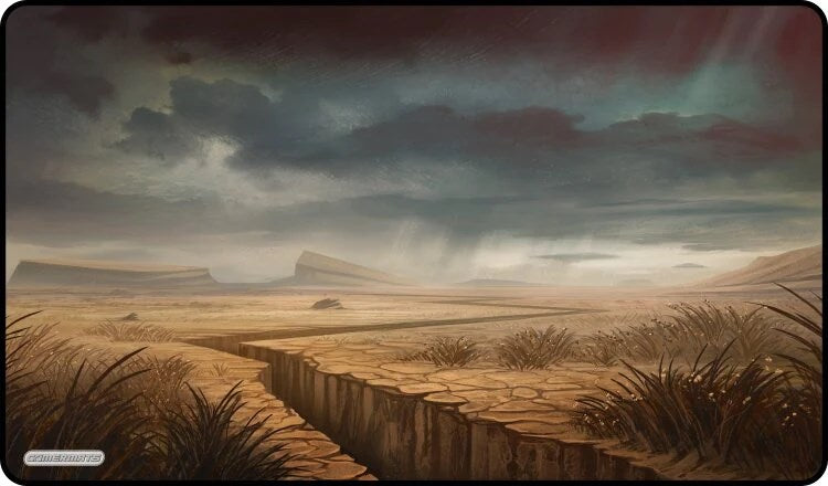 GamerMats Playmat - Magic Plains (Premium Black Stitched)