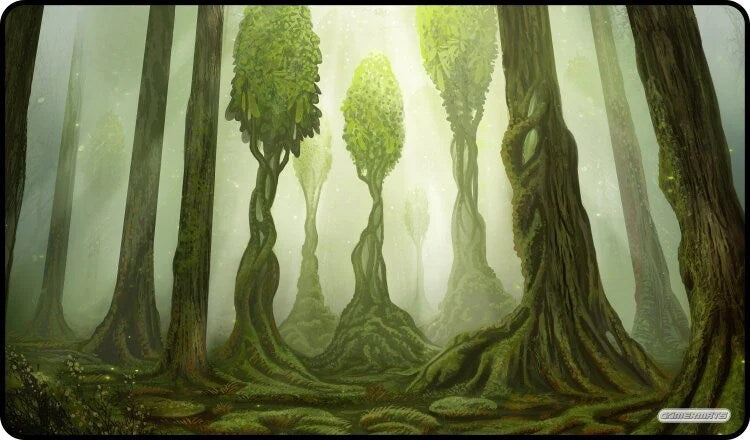 GamerMats Playmat - Magic Forest (Premium Black Stitched)