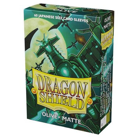 Arcane Tinmen ATM11140 Deck Protector - Dragon Shields - Japanese Matte Olive - 60 Count